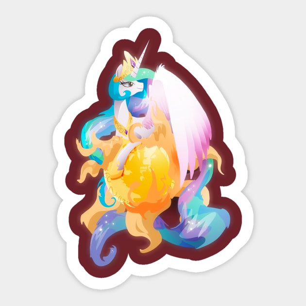 Princess Celestia Sticker by Ilona's Store